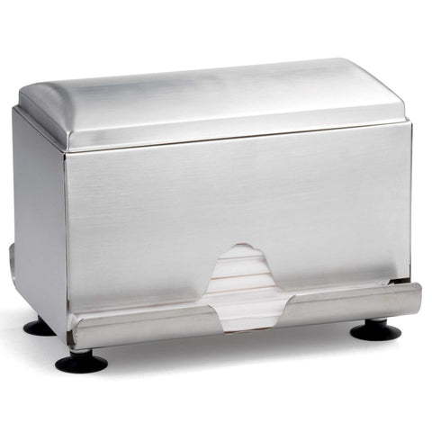 Tablecraft Stainless Steel Wrapped Straw Dispenser.
