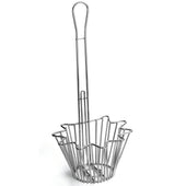 Tablecraft Chrome Plated Metal Deep Taco Salad Basket, 18 inch Length.