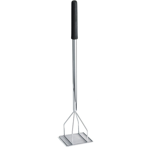 Tablecraft Chrome Plated Metal Square Bean Masher, 19 inch.