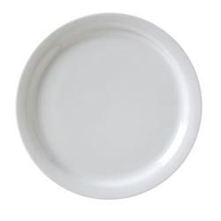 Vertex China Catalina Collection Undecorated Porcelain White Narrow Rim Plate, 6 1/2 inch -- 36 per case.