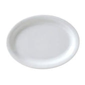 Vertex China Catalina Collection Undecorated Porcelain White Narrow Rim Oval Platter, 9 3/4 inch -- 24 per case.