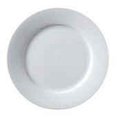 Vertex China Argyle Collection Undecorated Porcelain White Wide Rim Plate, 9 inch -- 24 per case.