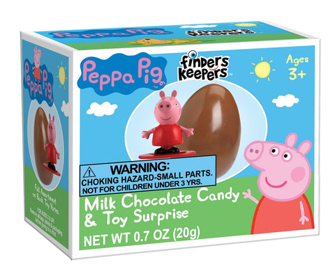 Topps Peppa Pig Toy Surprise Milk Chocolate Candy, 0.7 Ounce -- 36 per case.