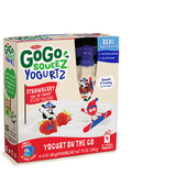 Materne GoGo Squeez 12 Ounce Strawberry Yogurtz, 4 count per pack -- 12 per case.