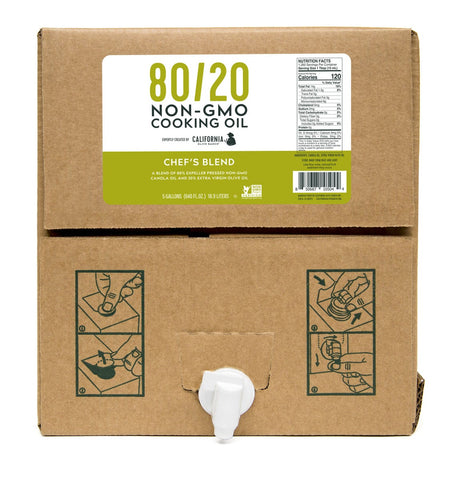 California Olive Ranch Chefs Blend 80/20 Canola and Extra Virgin Olive Oil, 5 Gallon.