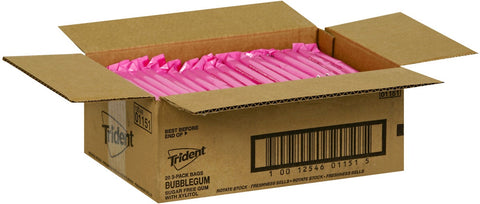 Trident Bubble Gum Sugar Free Gum, 42 count per pack -- 20 per case.
