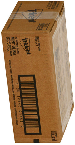 Trident Mint Bliss Sugar Free Gum, 42 count per pack -- 20 per case.