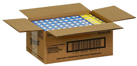 Trident Original 8 Pack Sugar Free Gum, 112 count per pack -- 6 per case.