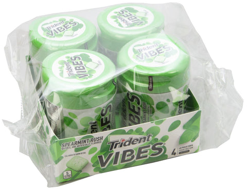 Trident Vibes Spearmint Sugar Free Gum, 40 count per pack -- 24 per case.