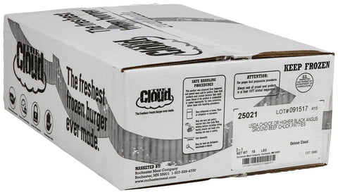 Cloud 2-1 Chuck Beef Patty, 8 Ounce -- 30 per case.