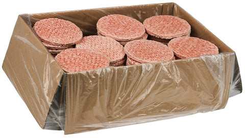 Double Red Provisions 78/22 Round Ground Beef Patty, 2.67 Ounce -- 90 per case.