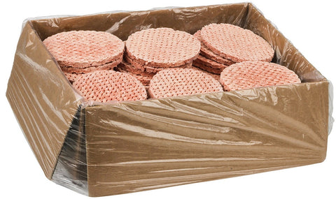 Double Red Provisions 78/22 4-1 Round Ground Beef Patty, 4 Ounce -- 60 per case.