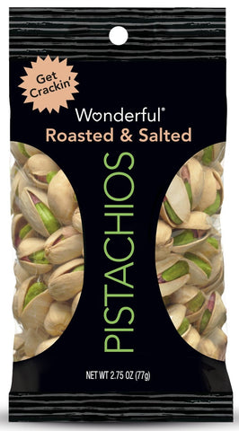 Wonderful Roasted Salted Pistachios, 2.75 Ounce -- 144 per case.