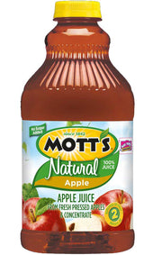 Motts Original Natural 100 Percent Apple Juice, 64 Fluid Ounce -- 8 per case.