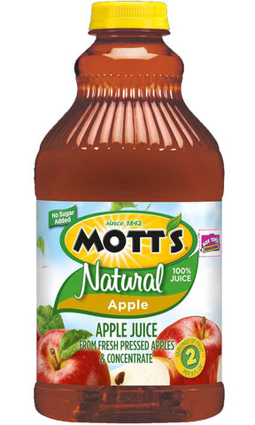 Motts Original Natural 100 Percent Apple Juice, 64 Fluid Ounce -- 8 per case.
