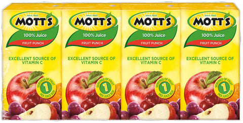 Mott's Fruit Punch, 4.23 Ounce - 4 per pack -- 11 Case