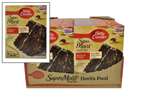Betty Crocker SuperMoist Devils Food Cake Mix, 15.25 Ounce -- 12 per case.