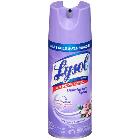 LYSOL Brand Early Morning Breeze Disinfectant Spray, 12.5 Ounce -- 12 per case.