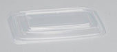 Genpak Microwave Safe Container Lid, Plastic, Fits 24-32 oz, Rectangular, Clear, 75/Bag