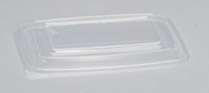 Genpak Microwave Safe Container Lid, Plastic, Fits 24-32 oz, Rectangular, Clear, 75/Bag