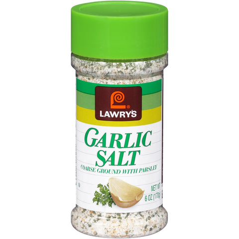 Lawrys Garlic Salt - 6 oz. jar, 12 per case