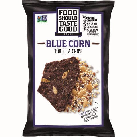 Food Should Taste Good Blue Corn Tortilla Chips, 5.5 Ounce -- 12 per case.