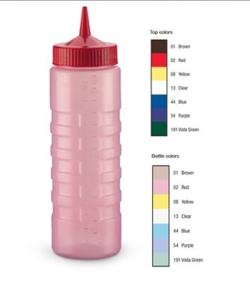 Traex Tri Tip Wide Mouth Squeeze Dispenser, 24 Ounce -- 12 per case.