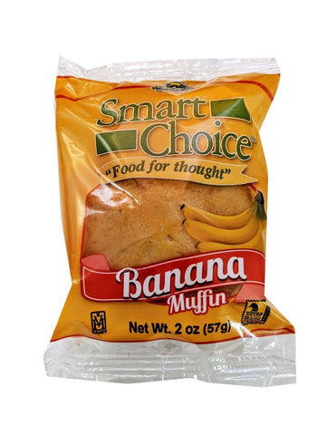 Smart Choice Whole Grain Banana Muffins, 2 Ounce -- 96 per case.