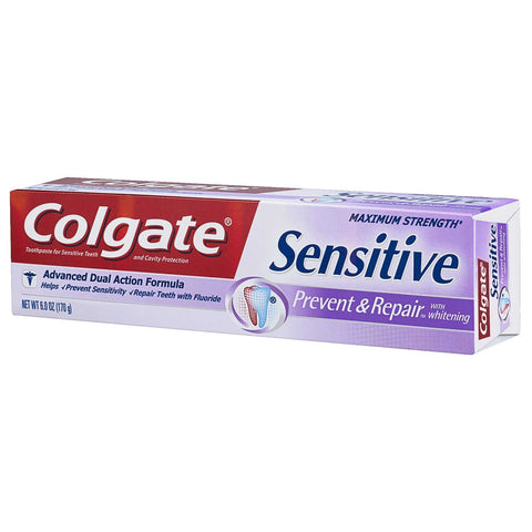 Colgate Sensitive Prevent and Repair Gentle Mint Toothpaste, 6 Ounce -- 24 per case.