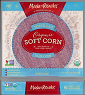 Maria and Ricardos Organic Blue Soft Corn Tortilla, 4.3 Pound.
