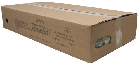 Wrappy 10 to 12 Count Spinach Flour Tortilla, 45.7 Ounce -- 12 per case.