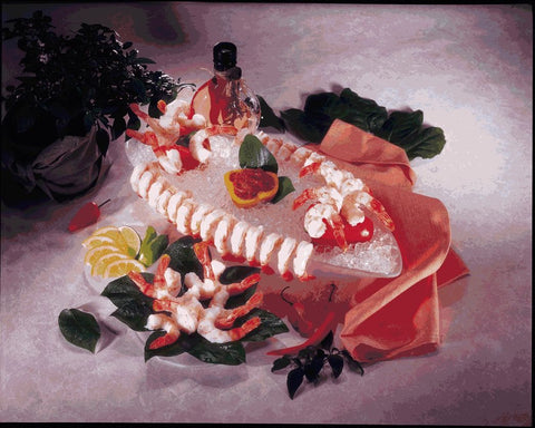 Mirabel Raw Peeled 16/20 Deveined Tail Off Black Tiger Shrimp, 2.5 Pound -- 4 per case.