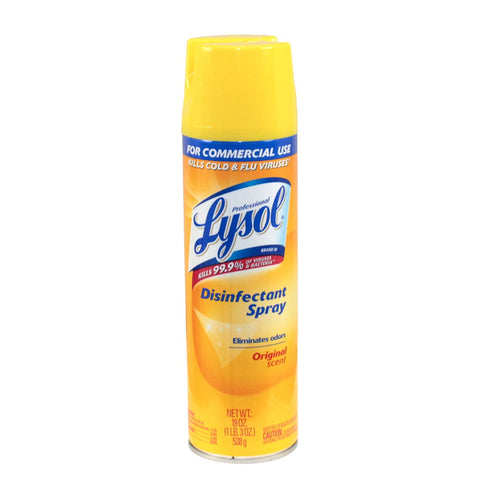Professional Lysol Original Scent Disinfectant Spray, 19 ounce -- 12 per case