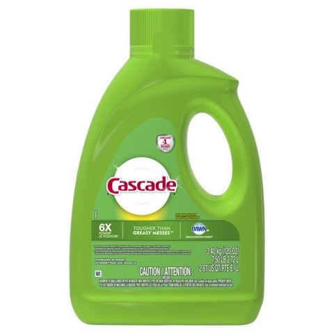 Cascade Lemon Scent Dishwasher Detergent Gel, 120 Ounce -- 4 per case.