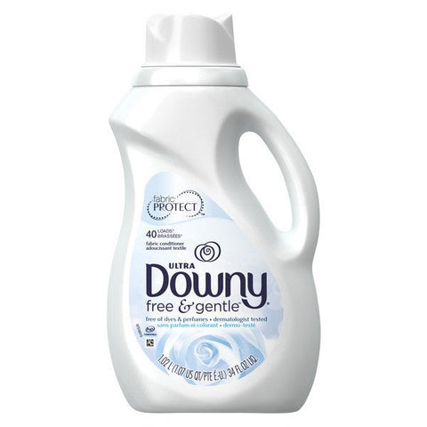 Ultra Downy Free and Gentle Liquid Fabric Softener, 34 Fluid Ounce -- 6 per case.