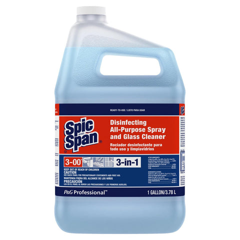 Spic and Span Disinfecting All-Purpose Spray & Glass Cleaner, Fresh Scent, 1 Gal Bottle, 3/Ctn