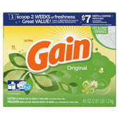 Gain Ultra Original Scent Powder Laundry Detergent, 45 Ounce -- 4 per case.