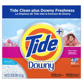 Tide Ultra Plus A Touch Of Downy April Fresh Scent Powder Laundry Detergent, 148 Ounce -- 2 per case.