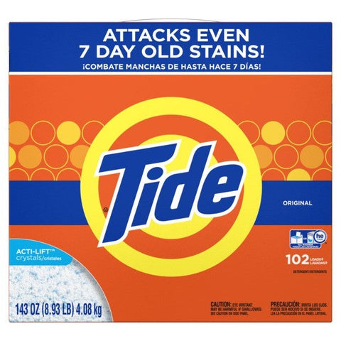 Tide Ultra Original Scent High Efficiency Powder Laundry Detergent, 143 Ounce -- 2 per case.
