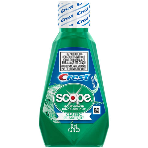 Scope Rinse Classic Mouthwash, 36 Milliliter -- 48 per case.
