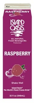 Island Oasis Red Raspberry Beverage Mix, 32 Fluid Ounce -- 12 per case.