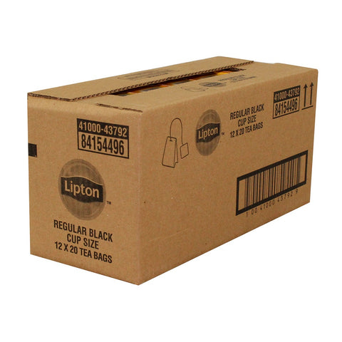 Lipton Black Tea, 20 tea bags per pack -- 12 per case.