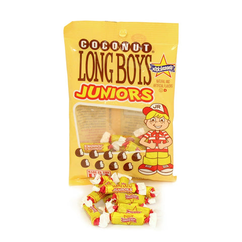 Long Boys Juniors Coconut Candy, 4 Ounce -- 12 per case.