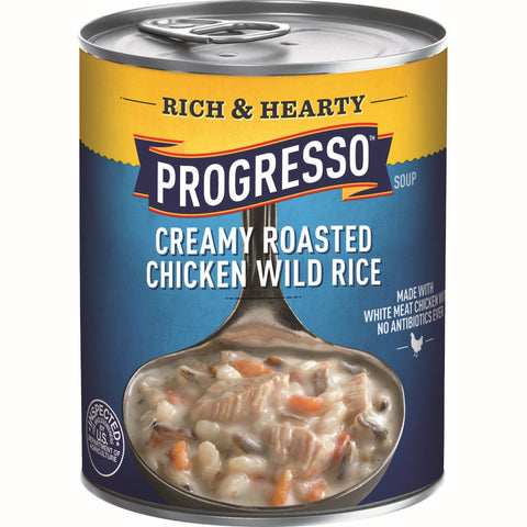 Progresso Rich and Hearty Roasted Chicken Wild Rice Soup, 18.5 Ounce -- 12 per case.