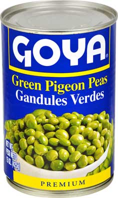 Goya Green Pigeon Pea, - 15 oz. can, 24 cans per case
