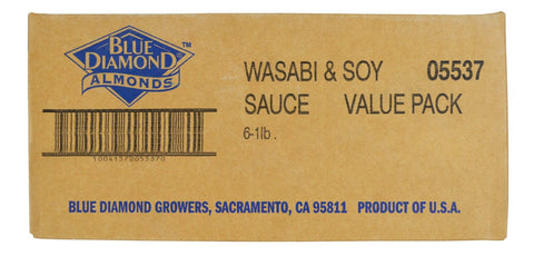 Blue Diamond Wasabi Soy Bold Almond Snack, 1 Pound -- 6 per case.