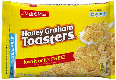 Malt O Meal Honey Graham Squares Cereal, 24 Ounce -- 9 per case.