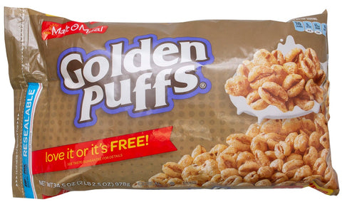Malt O Meal Golden Puffs Cereal, 34.5 Ounce -- 6 per case.