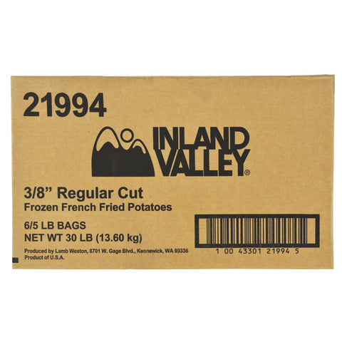 Lamb Weston Ivory Regular Cut Potato Fry, 5 Pound -- 6 per case.