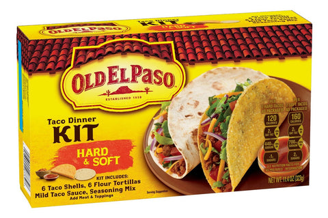 Old El Paso Hard and Soft Taco Dinner Kit, 11.4 Ounce -- 12 per case.